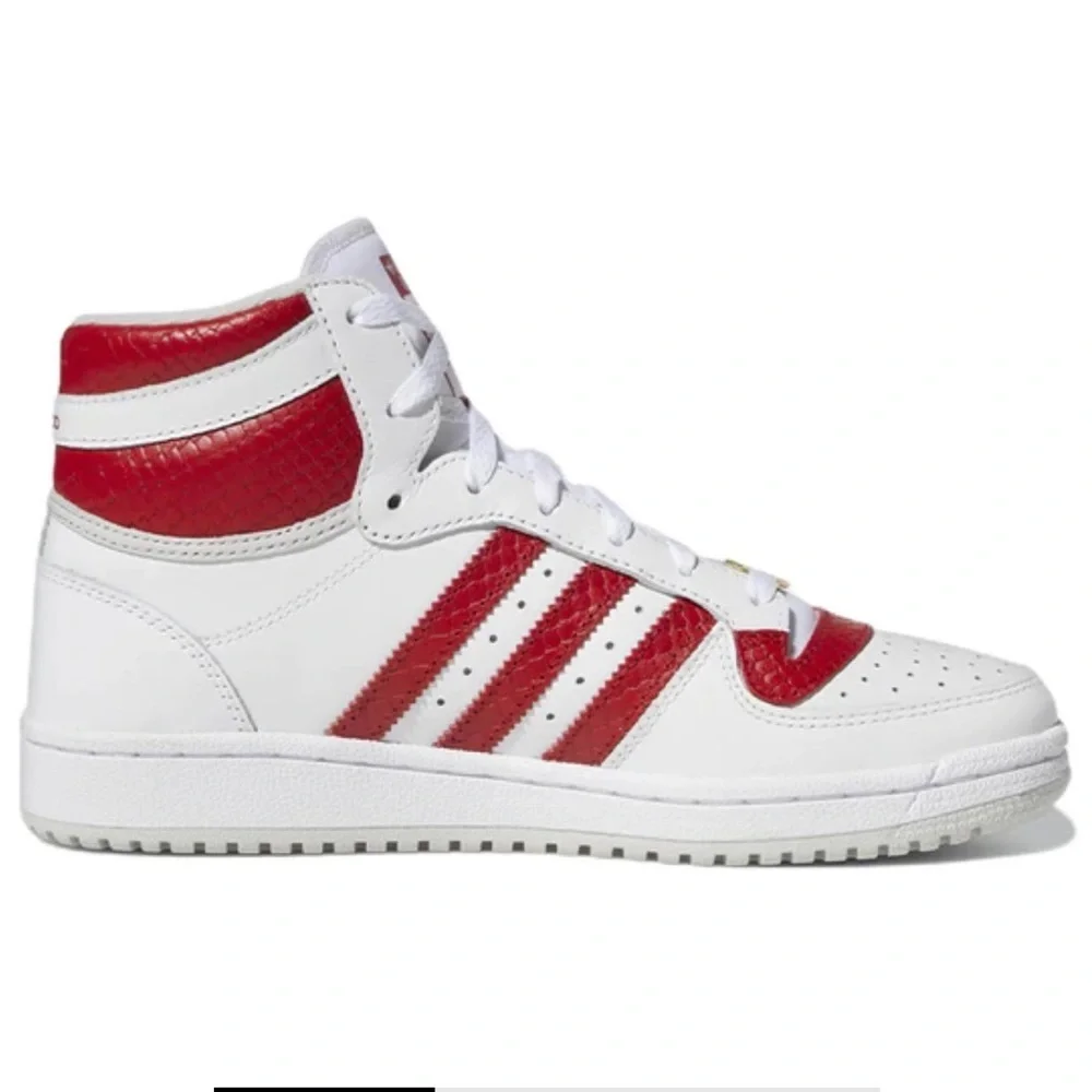 NWT Adidas Top Ten RB White Scarlet Red Leather Athletic Shoes women’s - Picture 2 of 6